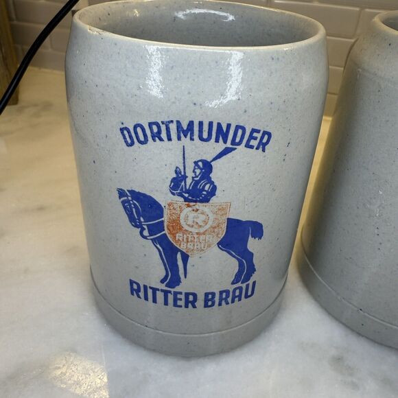 4 Germany VTG Dortmunder Ritter Brau 4.75" Beer Steins .3L K.U.F. Hohr Mugs Lot‎ - Picture 2 of 12